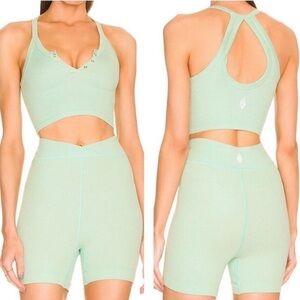 NEW Free People Movement Free Throw Short Turquoise Mint Large